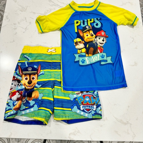 Paw Patrol - Rash Guard / Swim Trunk Set - Picture 1 of 6